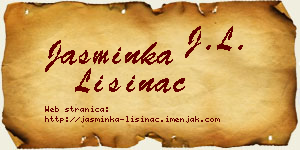Jasminka Lisinac vizit kartica